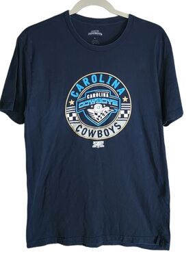 PBR Carolina Cowboys Graphic T Shirt Navy Blue Western Rodeo Tee Men’s L